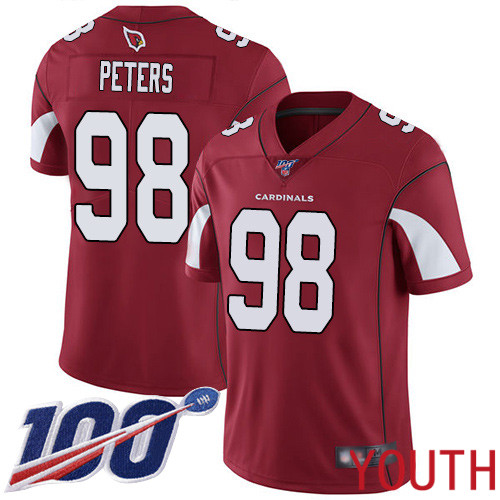 Arizona Cardinals Limited Red Youth Corey Peters Home Jersey NFL Football #98 100th Season Vapor Untouchable